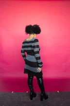 Stripped Sweater Dress Set